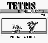 Tetris Plus title screen for GameBoy